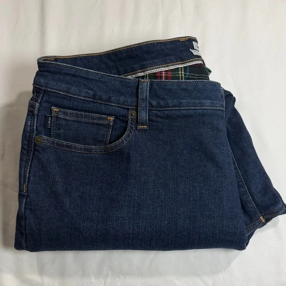 L.L. Bean Women's Favorite Fit Flannel Lined Jeans Size 16 Petite - Picture 8 of 14